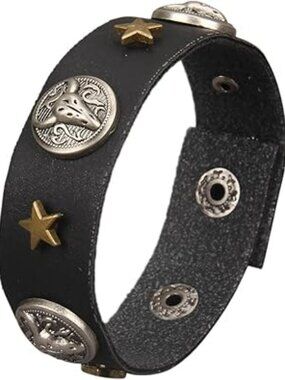 NEW Punk Leather Wristband Bracelet Handmade Wide Cuff Bangle Braided Adjustable